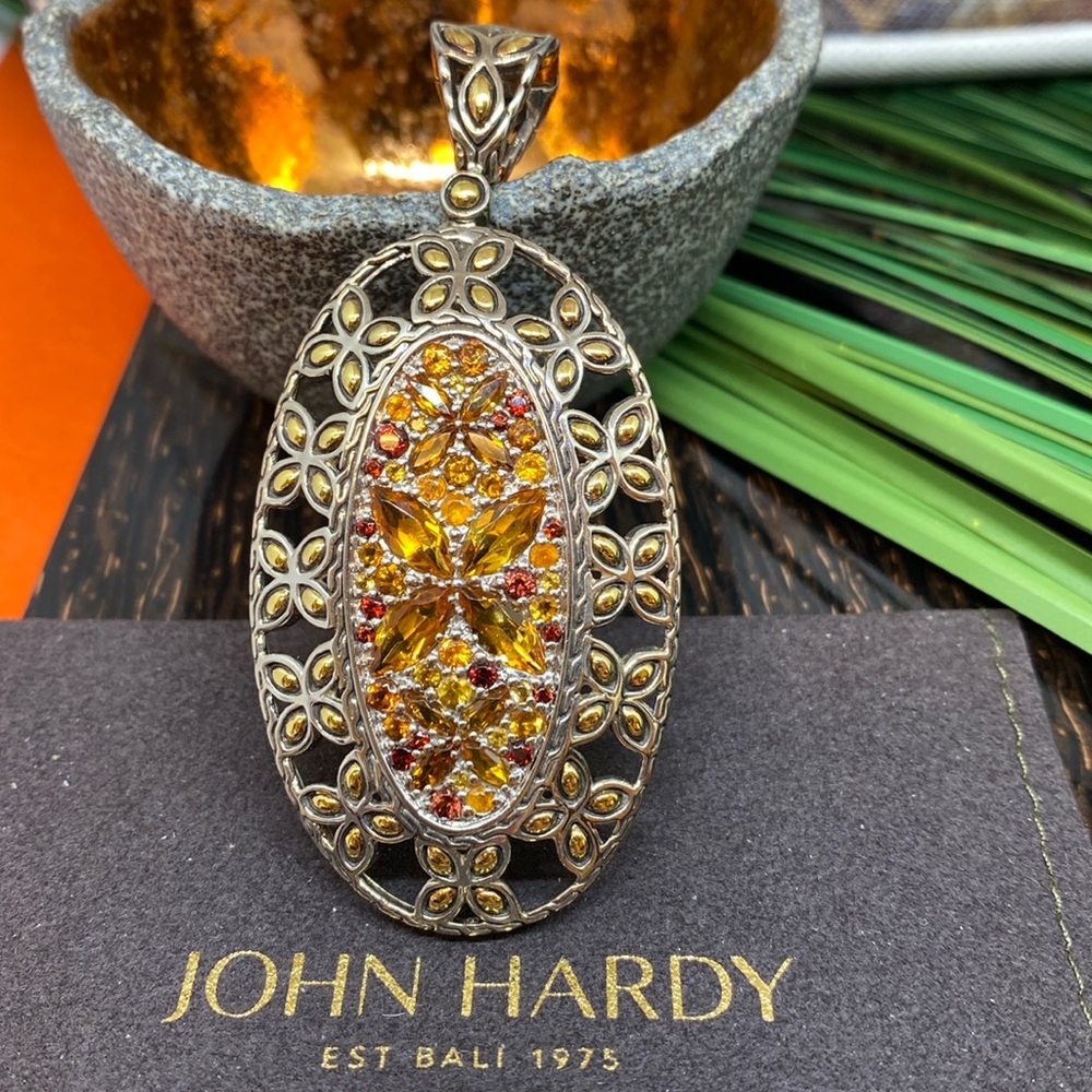John Hardy Batu Kawung Silver 18K Enhancer Pendant